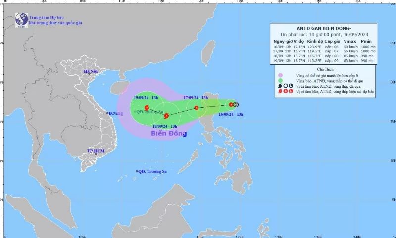 Dự báo Thời tiết ngày 17/09/2024 trên toàn quốc