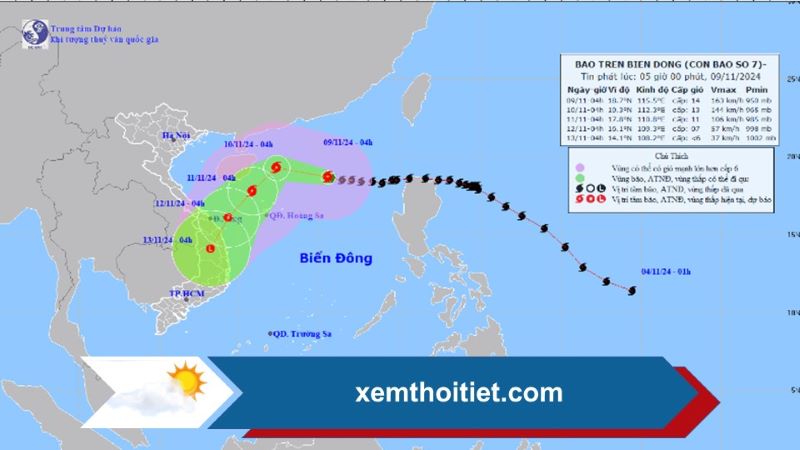 Thời tiết 09/11/2024